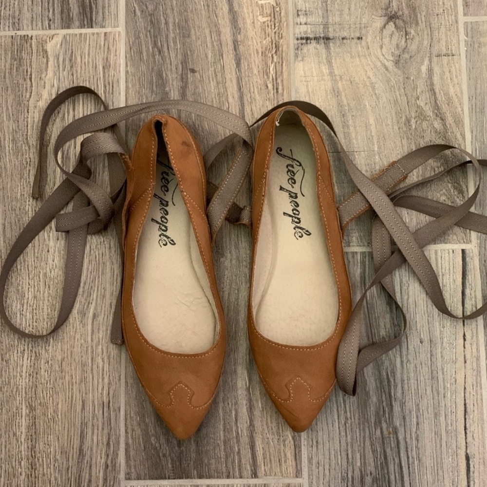 Free People pressley wrap Lace Up Flats